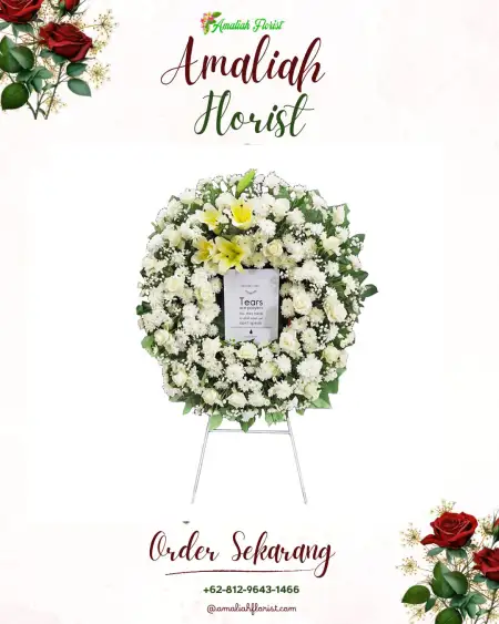Krans Bunga Duka Outdoor Wedding Sentul