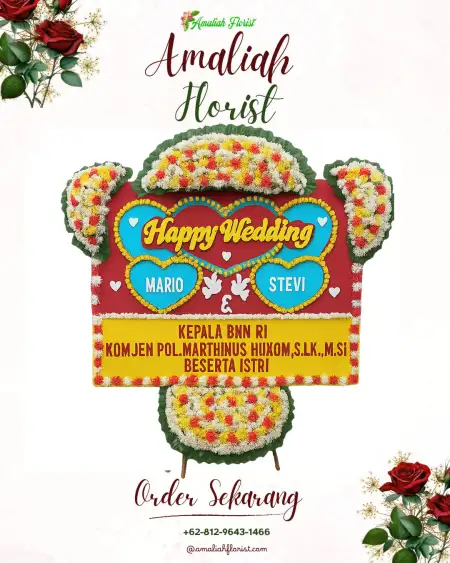 Papan Bunga Pernikahan Outdoor Wedding Sentul